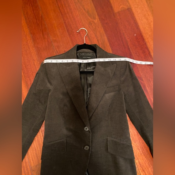 Zara Fall Corduroy Blazer US 6 - NWOT Brown/Green - Picture 6 of 11